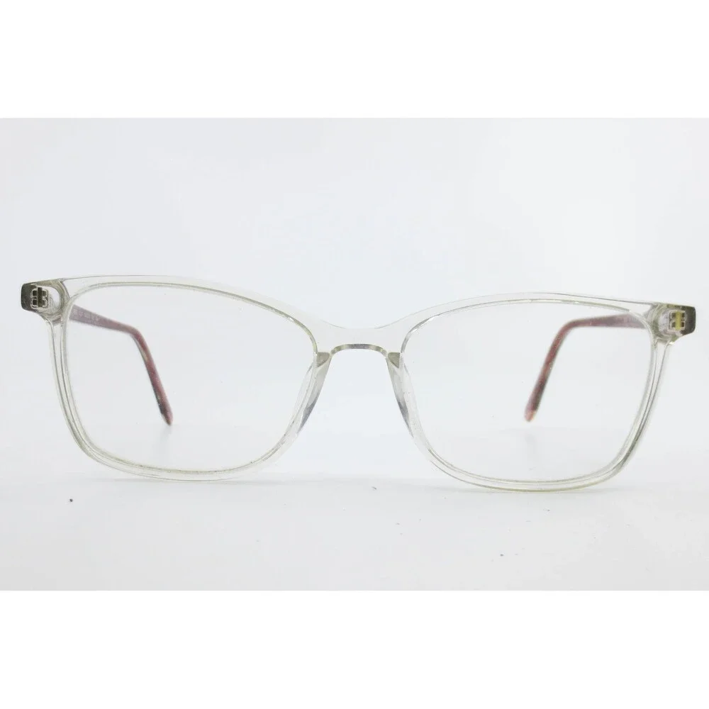Phoebe P322 CLR Clear Purple Glitter Rectangular Eyeglass Frames 54-17-140 HM